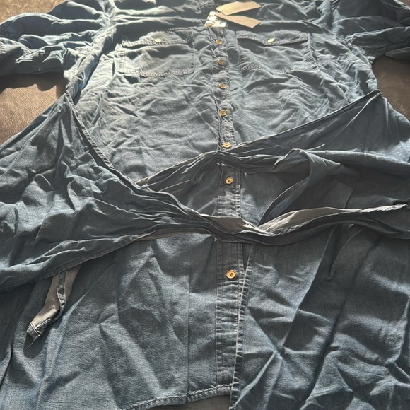 NWT Michael Michael Kors Size 2X Blue Jean Dress - Picture 7 of 8